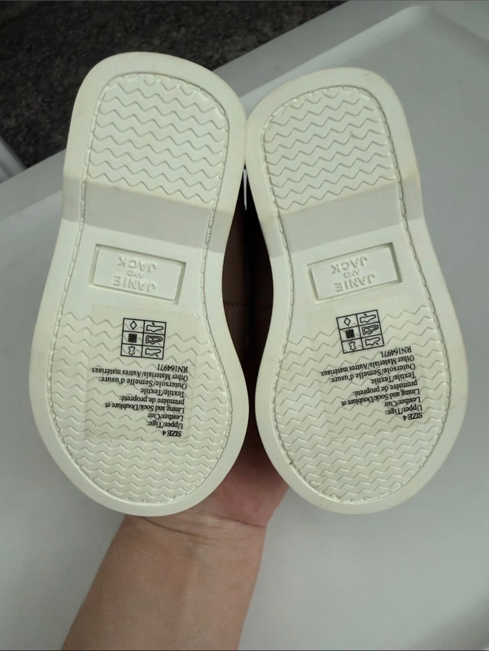 Janie and Jack Brown Leather Moccasin Boat Shoes for Kids